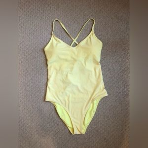Yellow Aerie one piece bathing suit